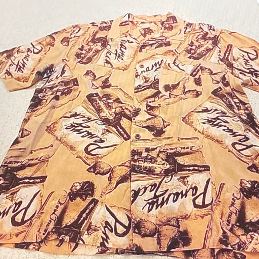 Panama Jack Tan and Brown Graphic Shirt